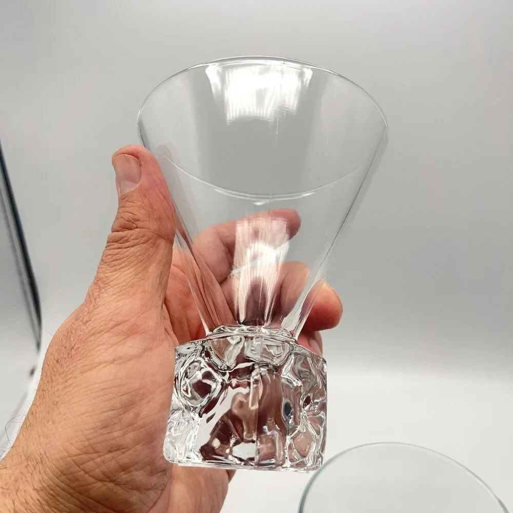 Vintage Set Disaronno Melting Ice Cube Stemless Martini Glasses